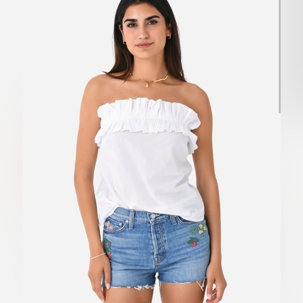 Stark X Let's Party Poplin Top 100% Cotton Pink Mist Large NWT - Picture 2 of 7